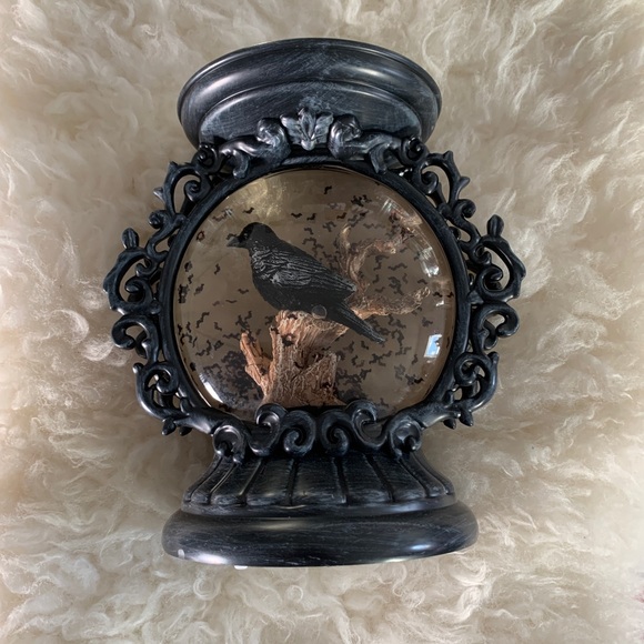 New BBW Halloween 2022 Light-Up Dark Raven 3-Wicked Candle Holder - Picture 1 of 1